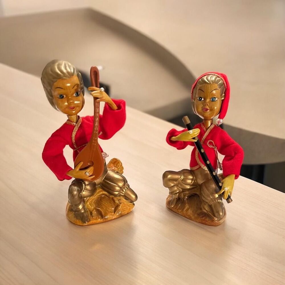 VTG Tilso Pixie Elves Playing Guitars & Flute Christmas Elves, Hong Kong, MCM